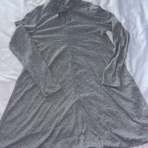 Grey Corduroy Long sleeve Dress; Girls Medium